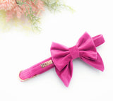 Hot Pink Luxe Velvet Sailor Bow